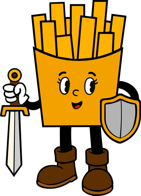 Papitas con espada y escudo